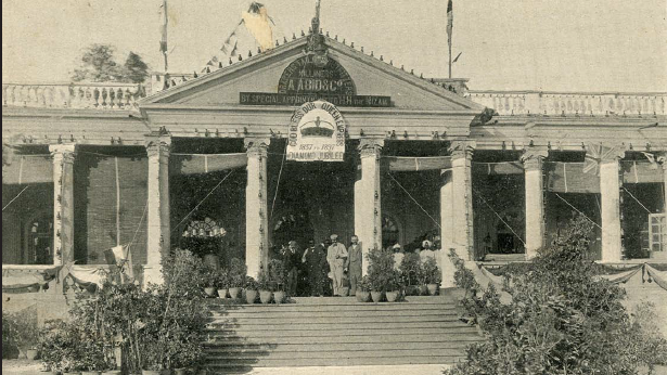 Department store at Abid Circle in Hyderabad circa 1897