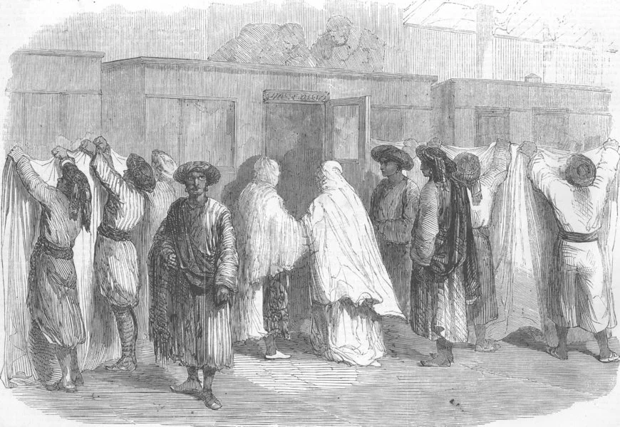 Departure of the Queen of Awadh from Southampton, from the Illustrated London News, 1856