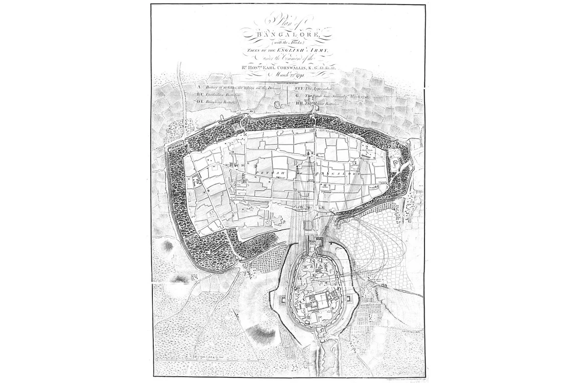 Plan of the Siege of Bangalore by Lord Cornwallis