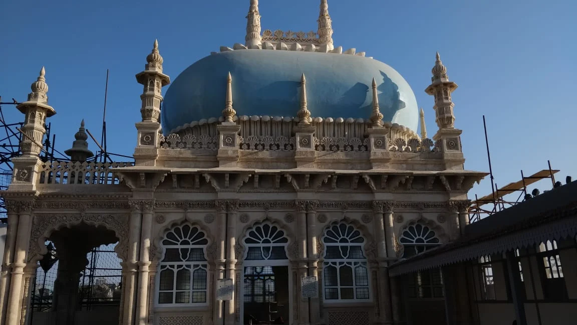 The dome with the minarets around it and on top