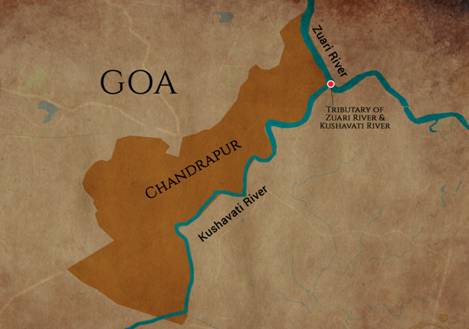 Geographical location of Chandrapur
