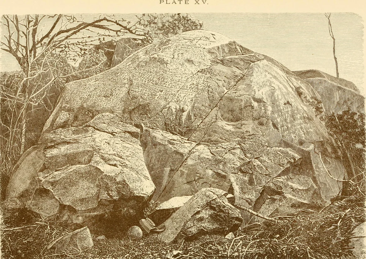 Edict of Ashoka at Junagadh, Gujarat, in the 19th century