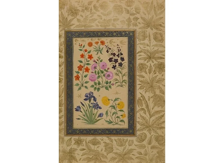 A Marigold, An Iris, A Chrysanthemum, A Pimpernel, A Rose, And Possibly A Specimen of Jacob’s Ladder