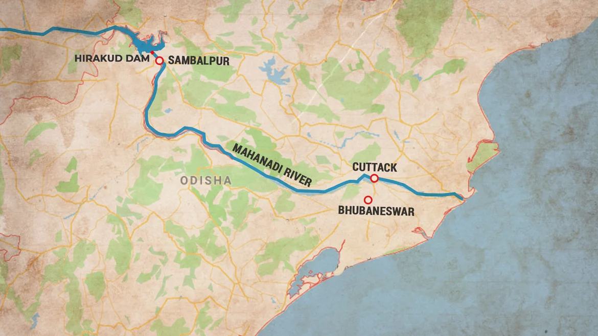 Location of the Hirakud Dam