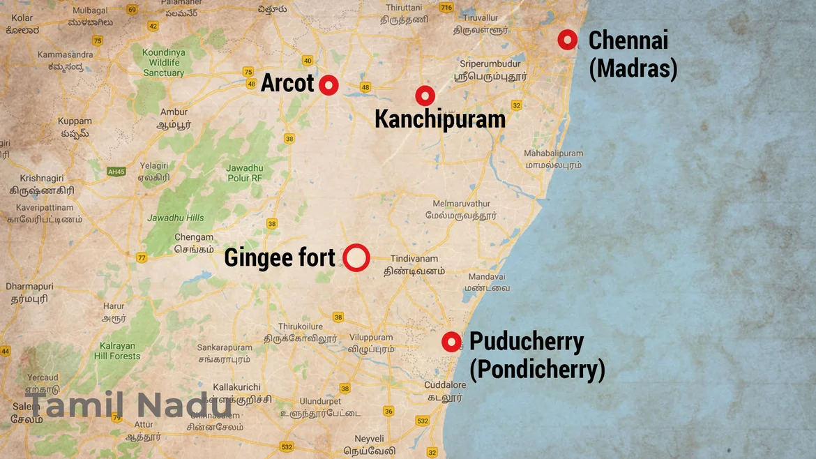 Location of Gingee