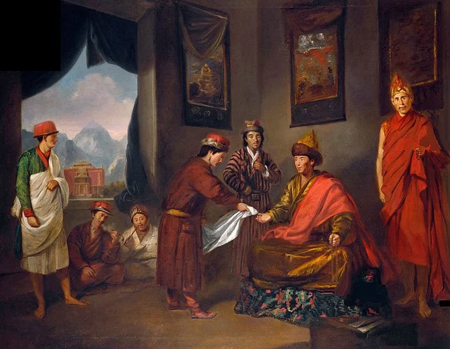 The Sixth Panchen Lama of Tibet, oil painting, Tilly Kettle, c. 1775 