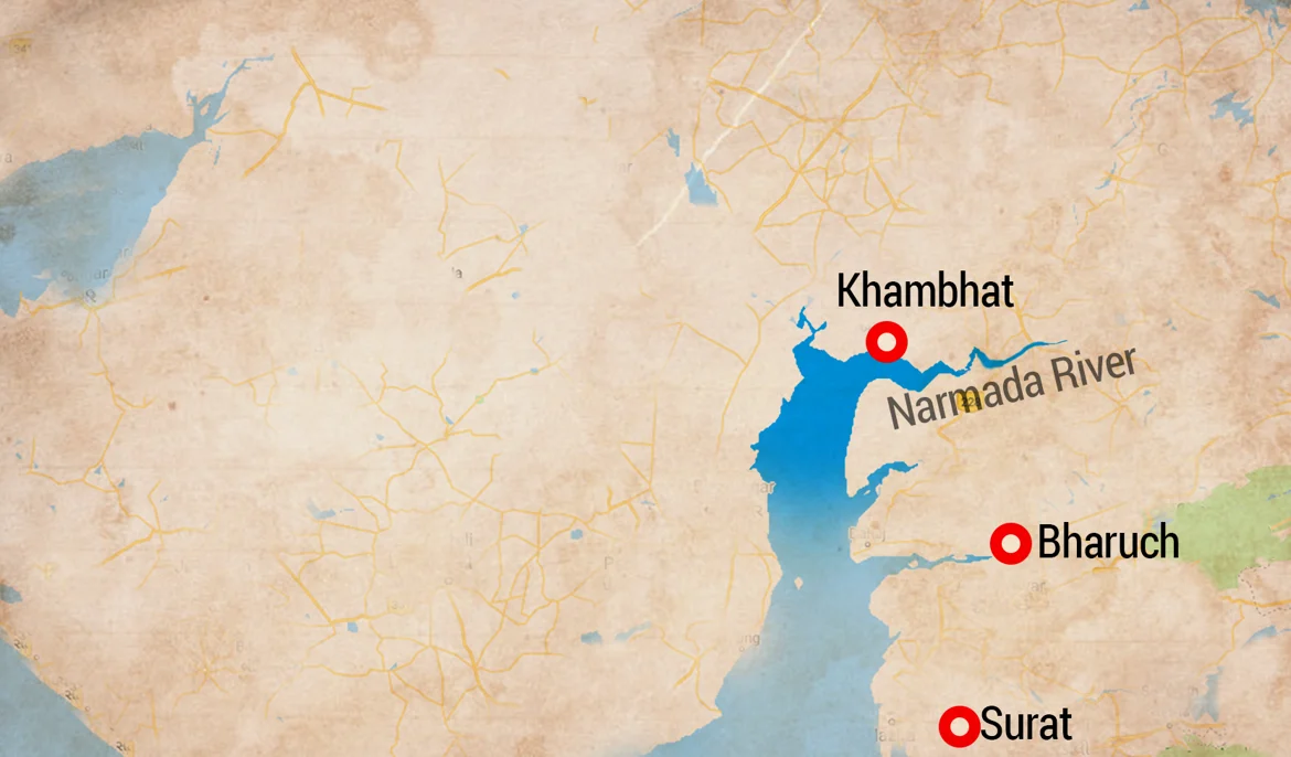 Location of Bharuch