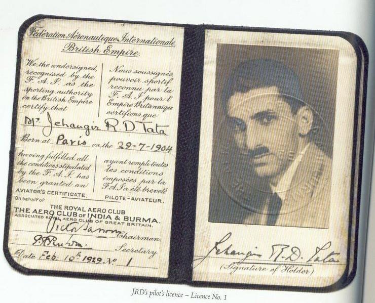 JRD Tata’s license