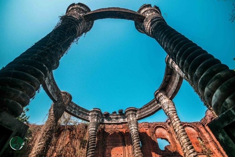 Interior of the Remains of the Secretariat at Rajnagar Palace Complex