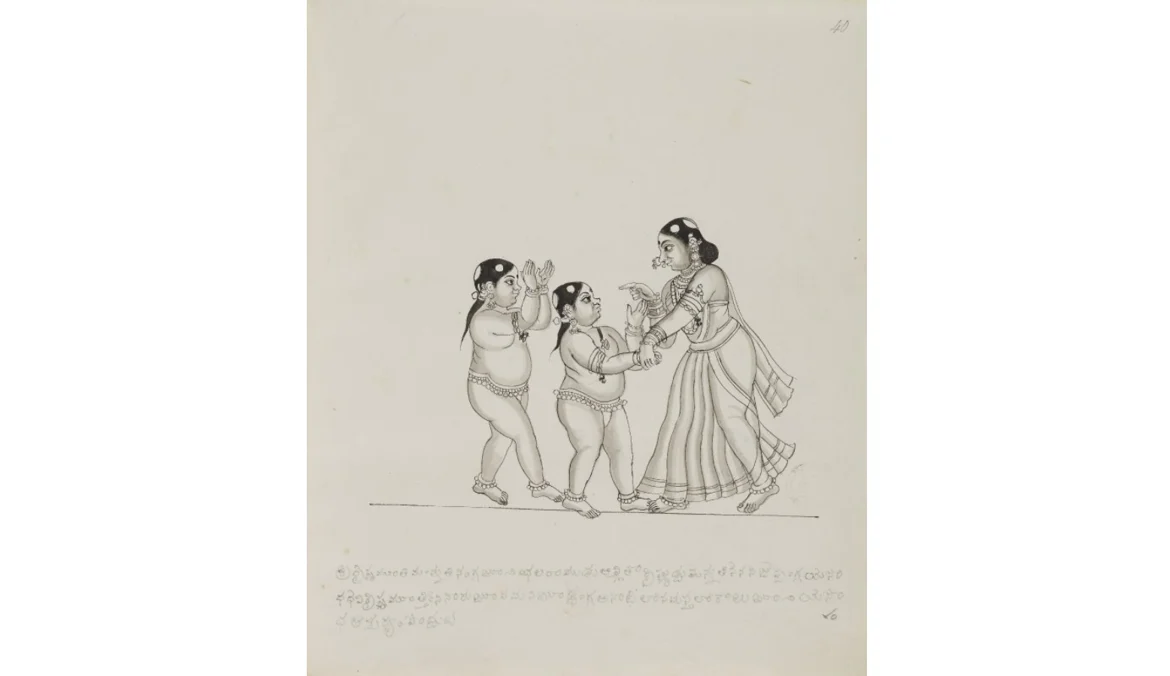 Yashoda, Krishna and Balarama