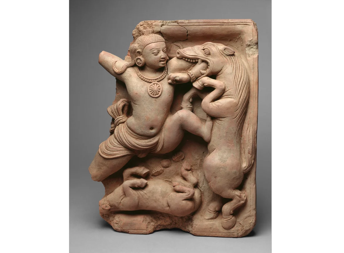 Krishna slaying Keshi