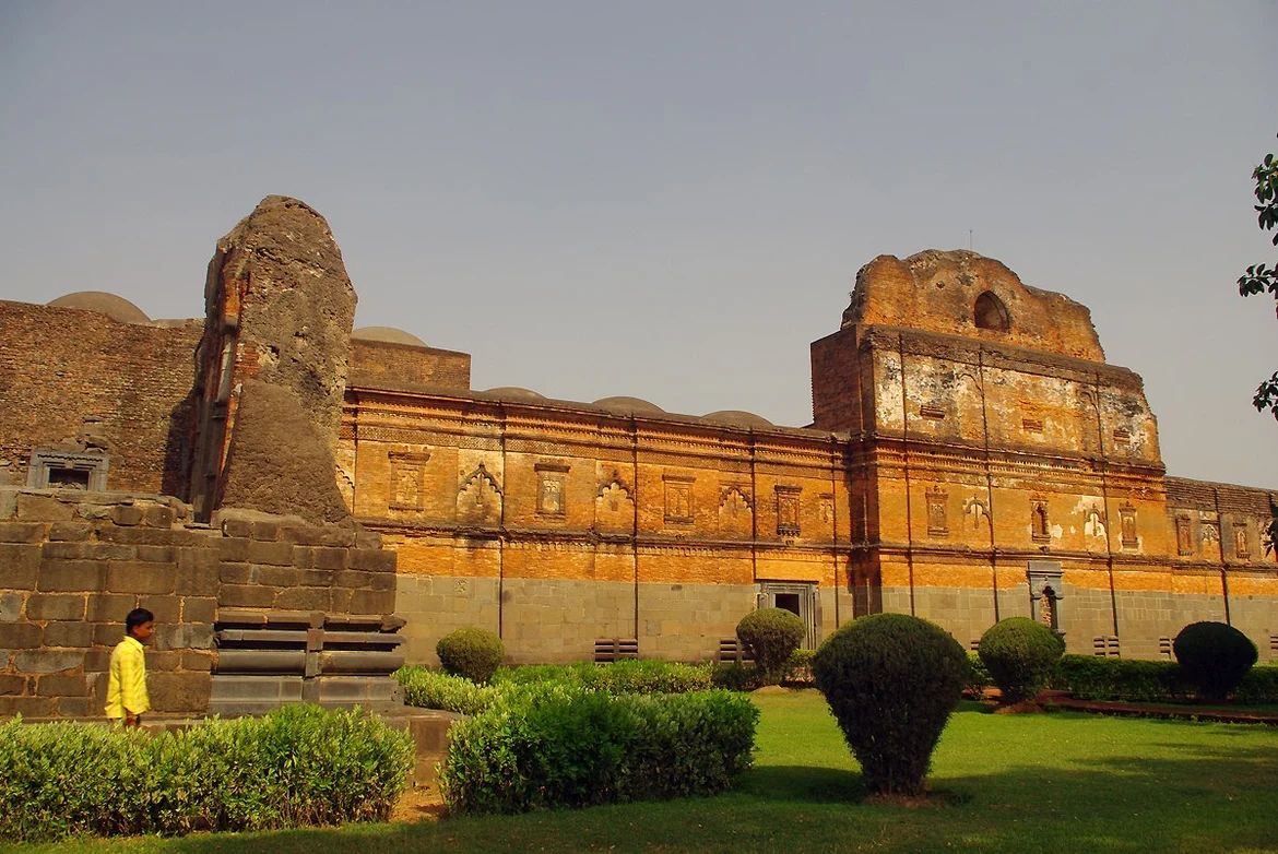 Exterior of the Adina mosque