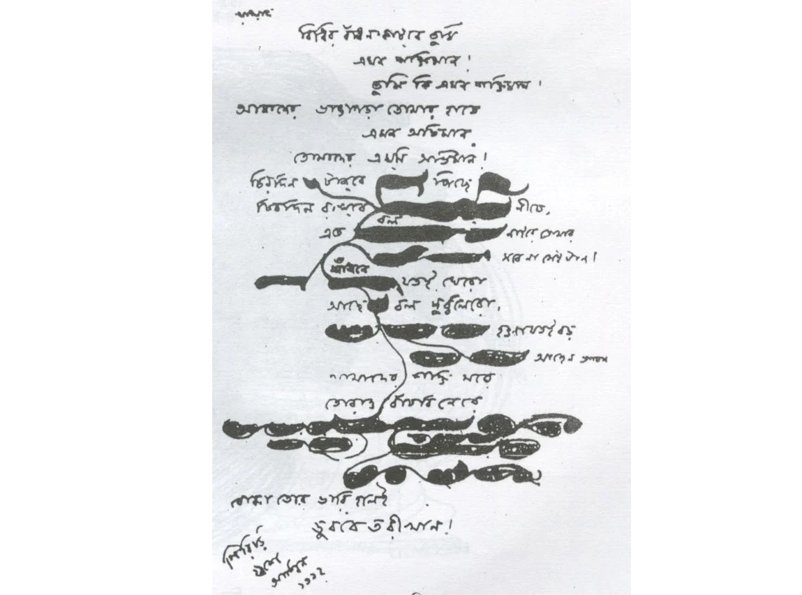 A page from his manuscripts