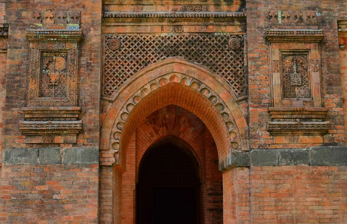 Terracotta work on the Chamakti mosque