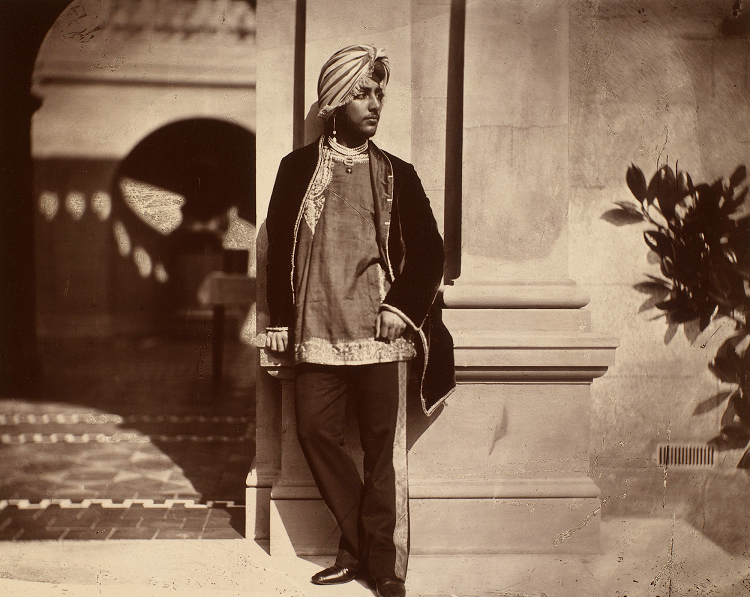 Duleep Singh photographed by Dr Ernst Becker in 1854 on the lower terrace at Osborne House 