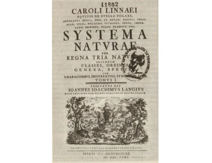 Carl Linnaeus’ Frontispiece of <i>Systema Naturae</i> (1760 edition)