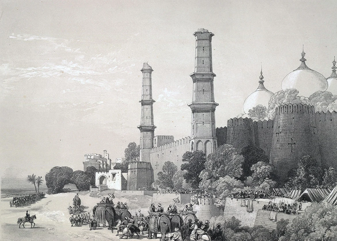 The child Maharaja of Lahore, Duleep Singh enters his palace in Lahore, following the First Anglo-Sikh War