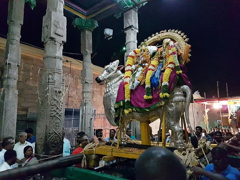 Bronze images of temple deities in procession