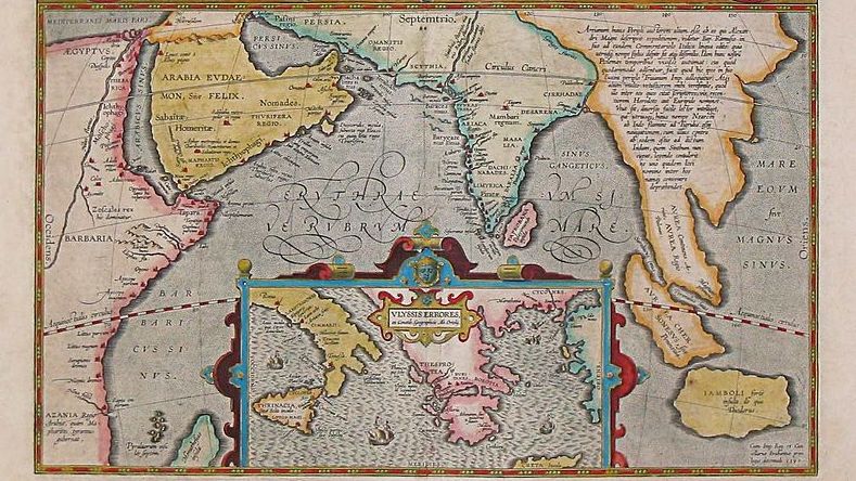 A 16th century map, based on the map in the Periplus