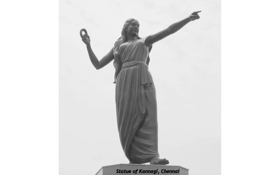 Statue of Kannagi at Marina Beach, Chennai 
