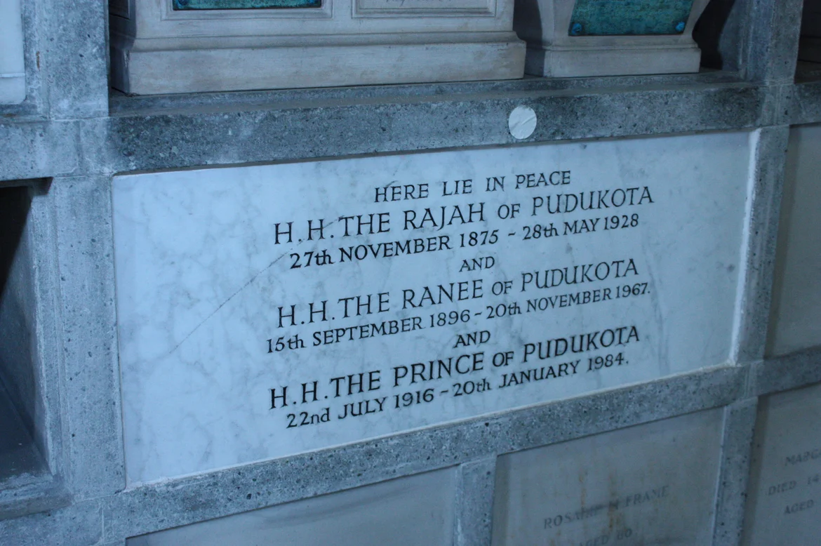 Tombstone commemorating the Tondiamans at the Golden Green Crematorium
