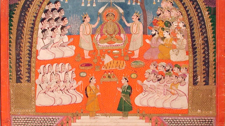 Mahavira worship in a manuscript c. 1825