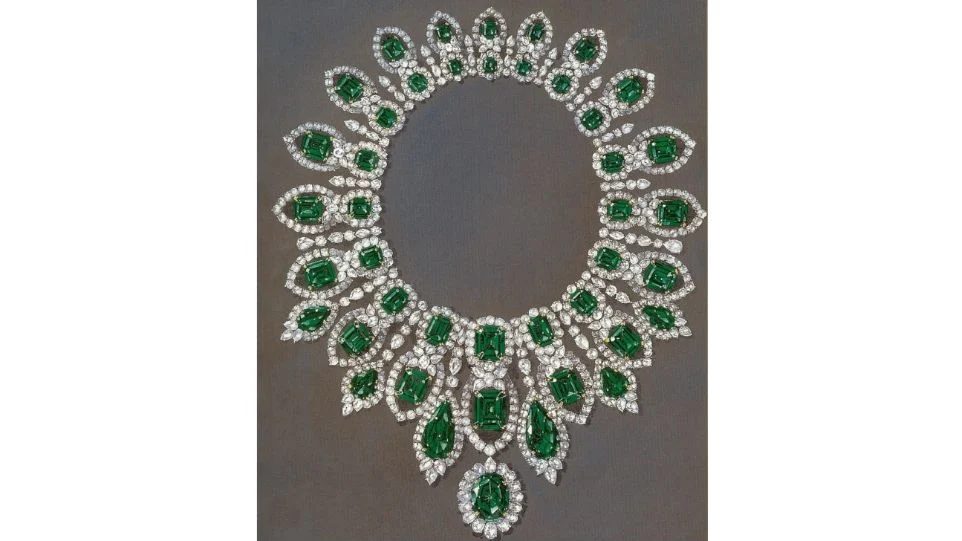 Shinde’s design for a emerald necklace