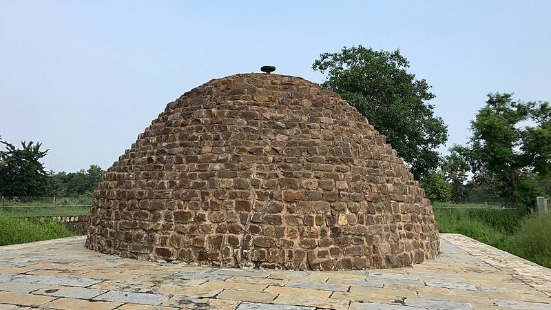 Ruins of a stupa in Sirpur