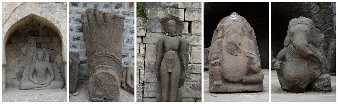 Remains of the sculptures