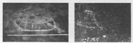 Images of boats amongst the grafitti at al-Hoq cave – after Ingo Strauch