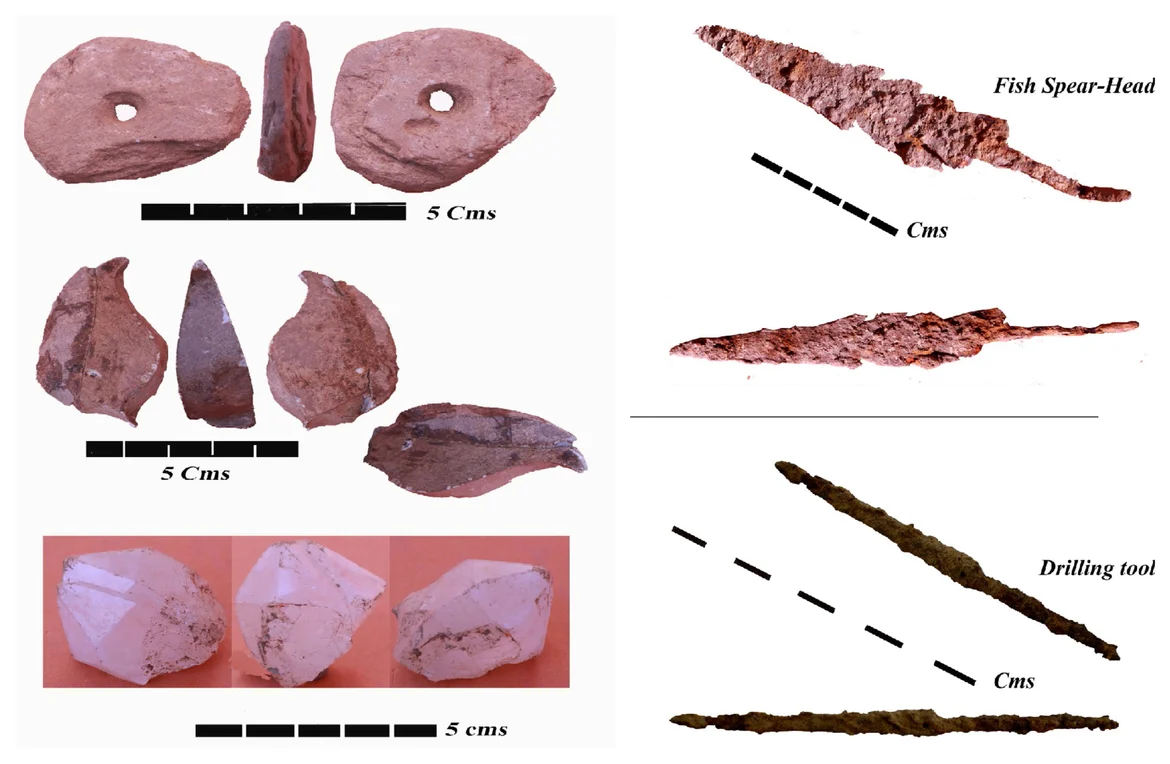 Artefacts from Lawnongthroh Neolithic Site