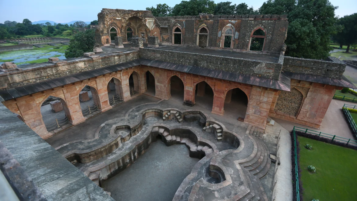 Inside Jahaz Mahal