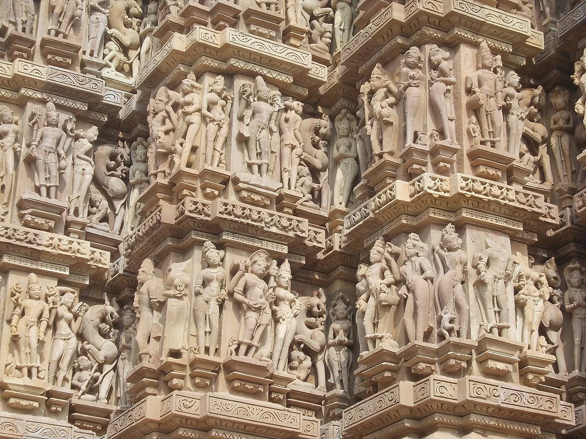 Sculptures on the Kandariya Mahadev Temple<br>