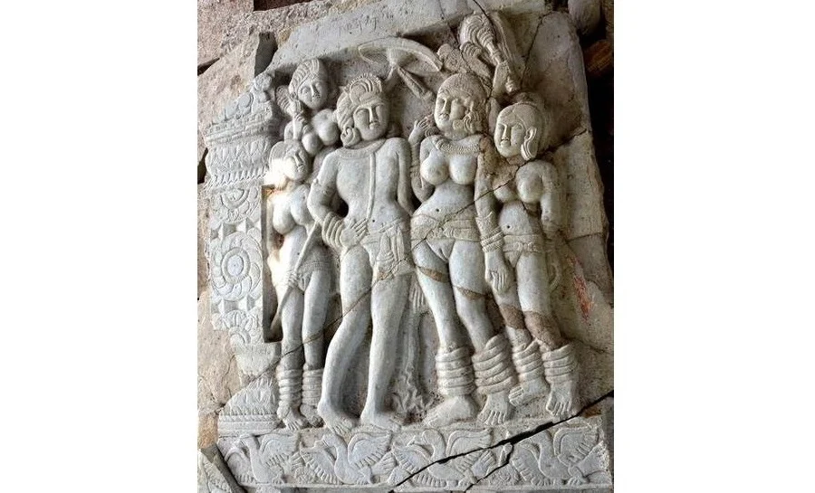 Portrait of Ashoka found from Kanaganahalli stupa, Karnataka