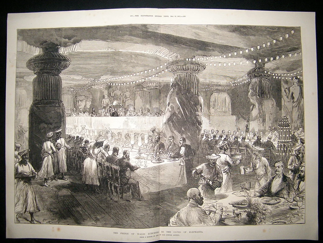 Banquet held for the Prince of Wales in Cave 1