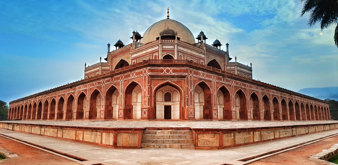 A view of the tomb’s plinth with its many cells