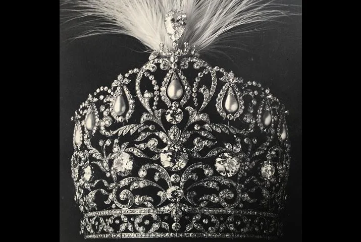 Rampur Crown (Nawab Sir Raza Ali Khan seen wearing it in the cover photo)