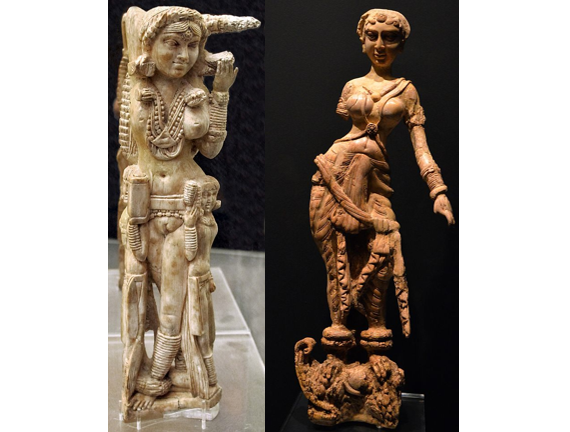 Pompeii Lakshmi (left) and the Bagram Ganga (right)