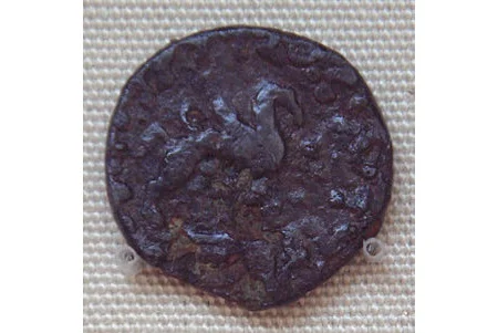 Kushana bronze coin in Khotan