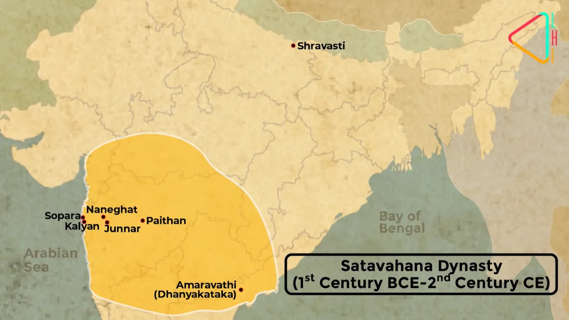 Extent of the Satavahana Empire during their peak