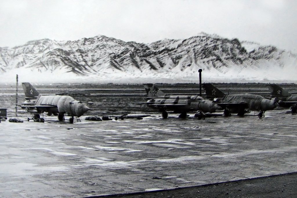 Soviet planes at Bagram Airbase 1980