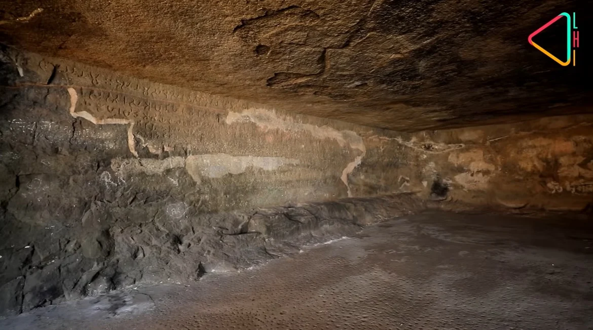 Inscriptions inside Naneghat Cave