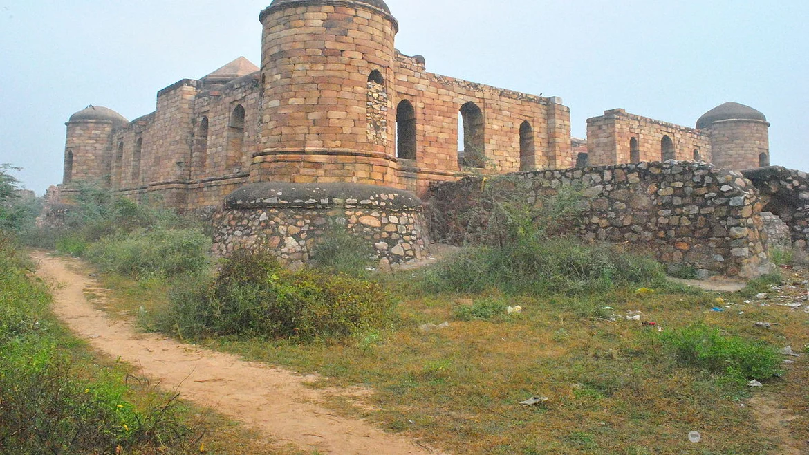 The exterior of the fort-like tomb