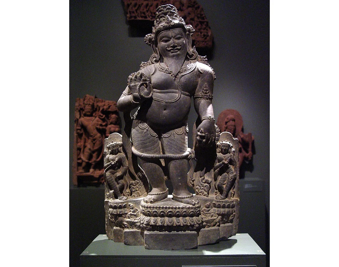 Sculpture of Sage Agastya, traditionally believed to have chaired the first Tamil Sangam in Madurai 