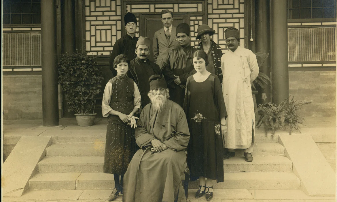 Tagore visiting the Forbidden City in Beijing in May 1924 
