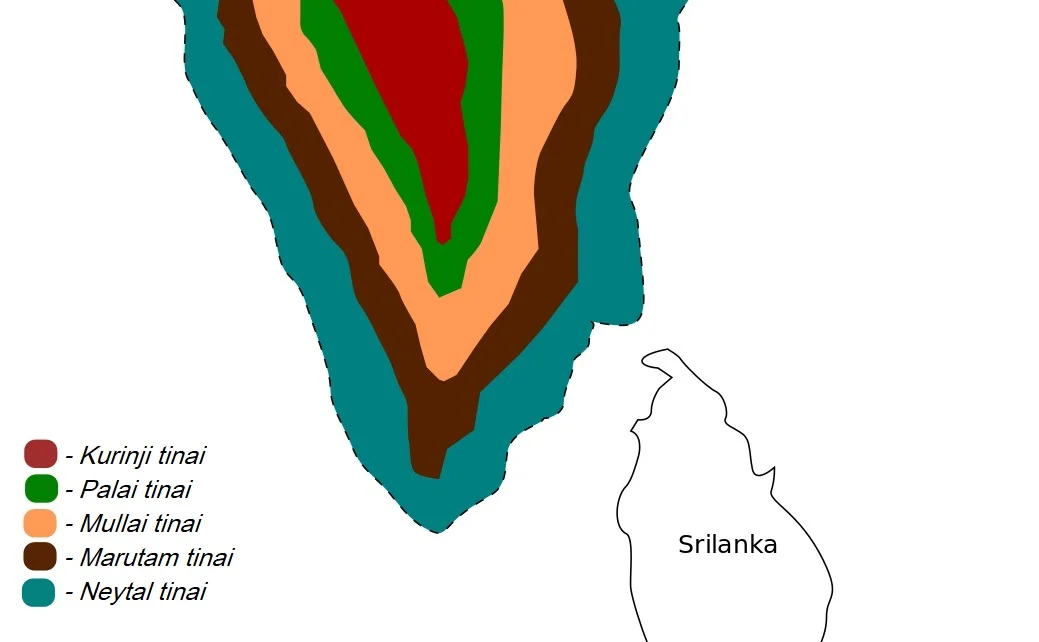 Representation of Sangam landscape or <i>tinai </i>