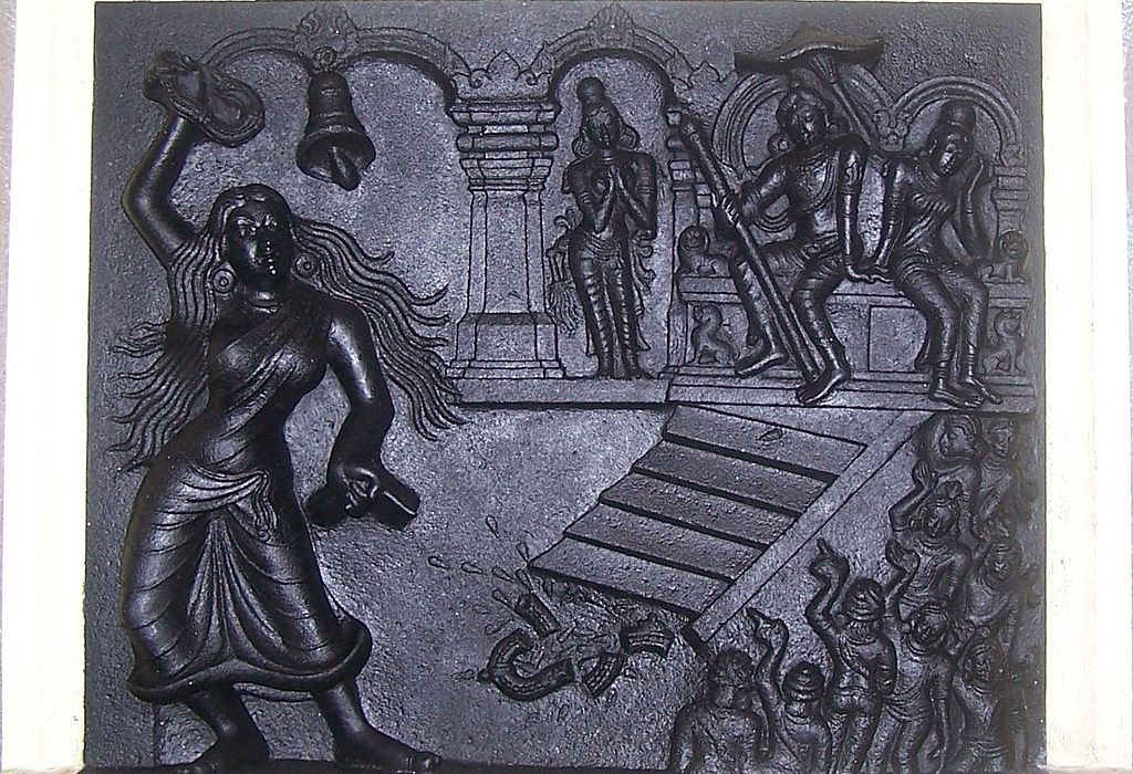 Sculpture of ‘Kannagi in Pandya Court’ at Poompuhar