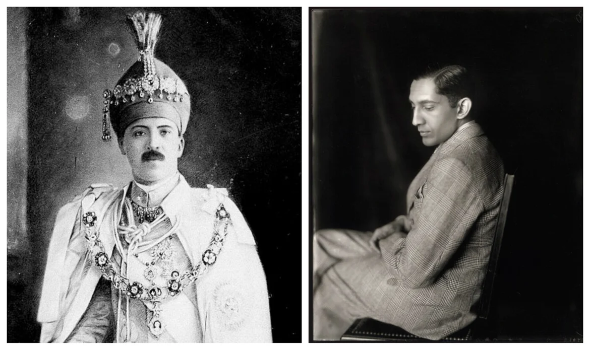 Nizam Mir Osman Ali Khan and his son Moazzam Jah Bahadur