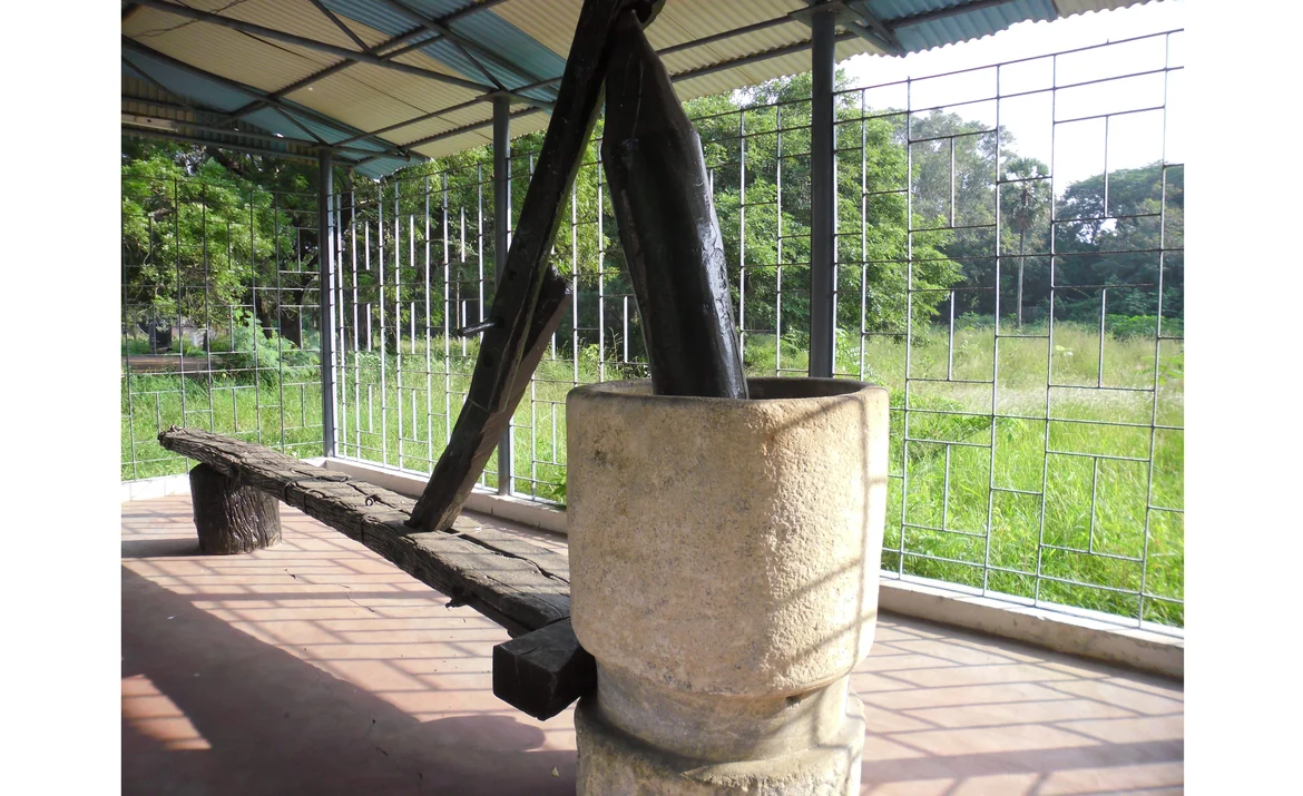 The oil press yoked by Pillai