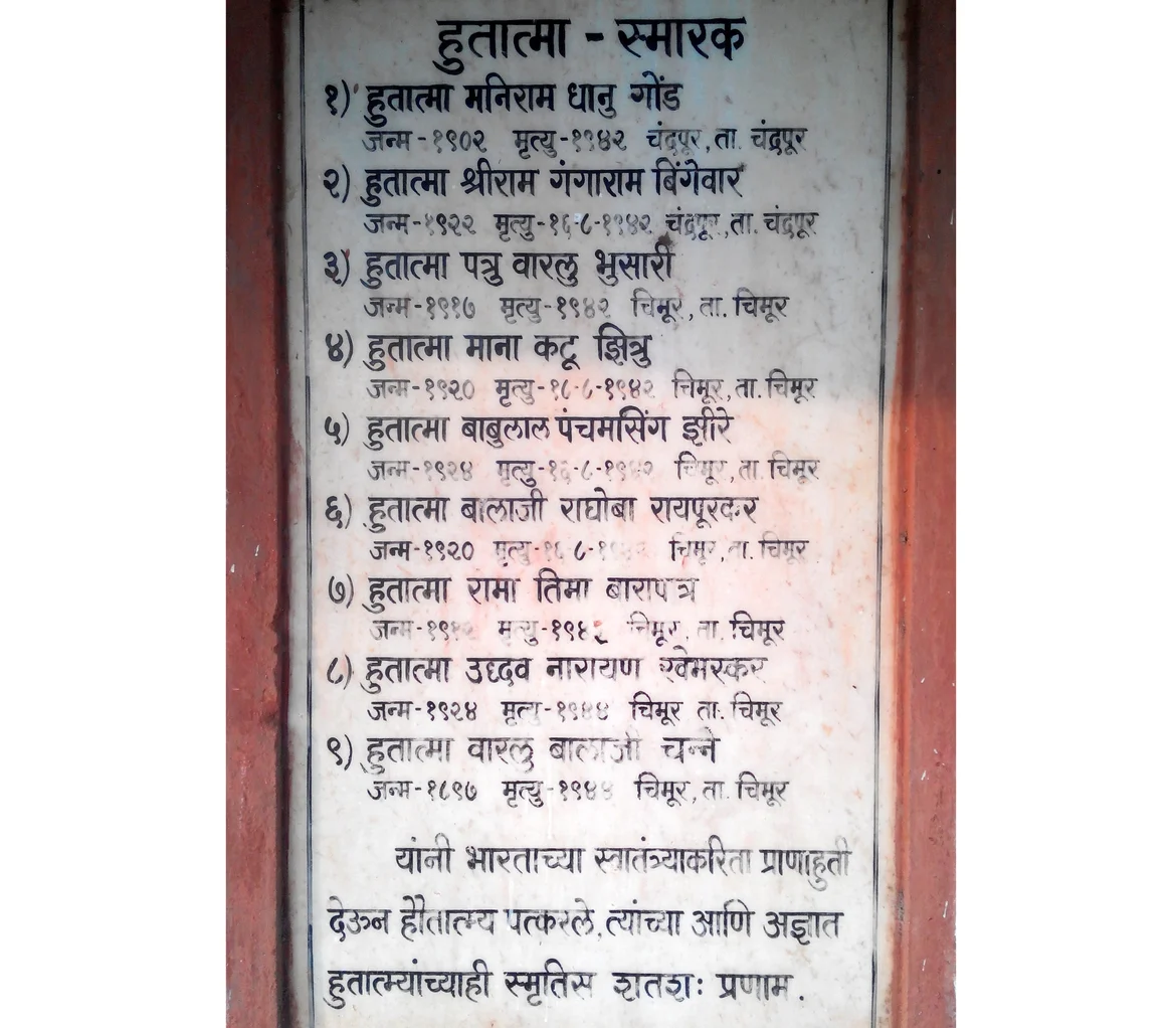 Martyrs of Chimur Revolt